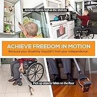 Vista 3 de EZPIK Pro Herramienta de Agarre de 34" para Personas Mayores - Agarradores para Ancianos Herramienta de Alcance de Servicio Pesado Recogedor