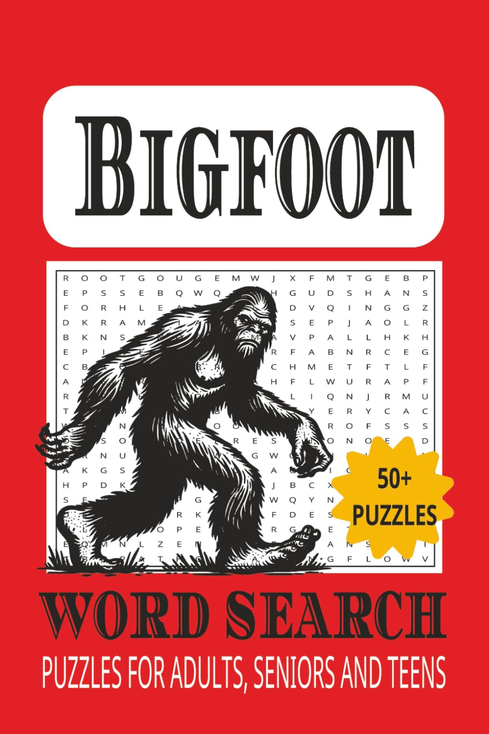Bigfoot Word Search Puzzle Book: Word Searches with Easy to Read Print about Bigfoot, cryptid, mythical creature and more | 6x9 inches, 110 pages | ... for vacations, Holidays and Leisure Times