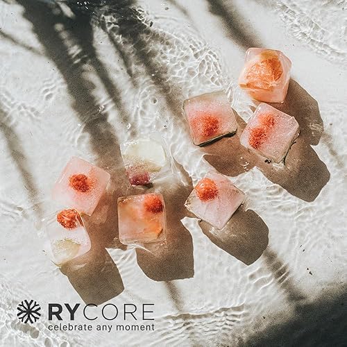 Miniatura 9 de Paquete de moldes cuadrados grandes para cubitos de hielo, 6 cubos, color negro, perfecto para whisky, cócteles, bourbon  Bandeja de hielo grande de