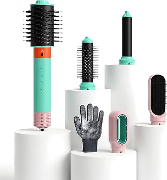6 in 1 Ionic Hot Air Styler, 13500W Powerful Hair Dryer Brush, Auto-Wrap Curlers, Paddle Brush for Fast Drying, Volumizing, Curling & Straightening, No Heat Damage for All Hair Types