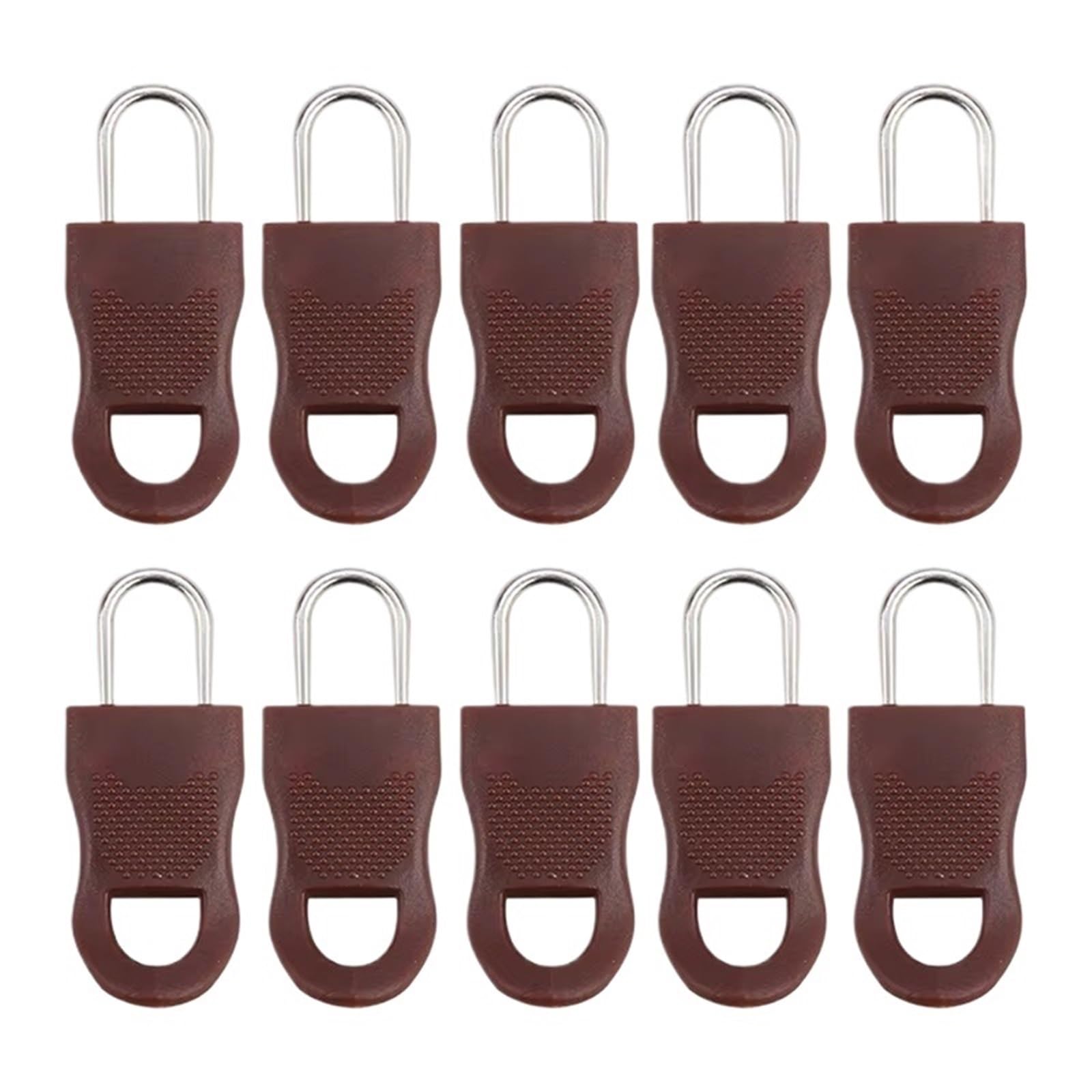Piezas de recambio para tiradores de cremallera, Tiradores de cremallera 1200 Uds deslizador repuesto for chaquetas maletas mochilas negro marrón(Bruin)