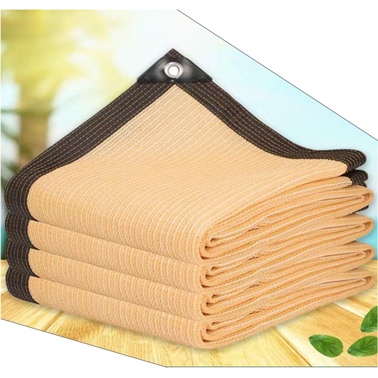 Outdoor Shade Netting, 2x3m 2x5m 3x4m 3x6m 4x4m 4x5m 5x6m 5x8m Greenhouse Shade Net, Garden/Patio Shade Sails, Sunblock Shade Cloth, 85% Shading Rate,Beige-9x10m/29.5 * 32.8ft