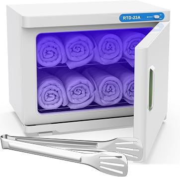 Hot Towel Warmer, 23L Large Capacity Hot Towel Cabinet, 2-in-1 Spa Towel Warmers for Facials, Barber, Salon, Esthetician, Gym, Hotel, Home Use