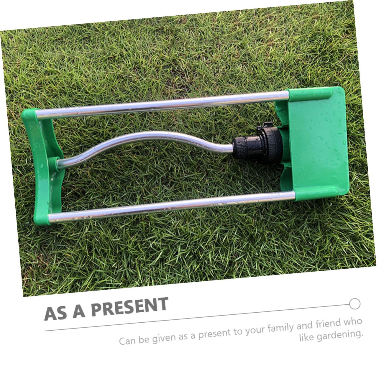 VANZACK Irrigatore Oscillante per Prato e Giardino, Lega di Alluminio e Plastica, 17 Fori, Nebulizzazione Uniforme per Irrigazione
