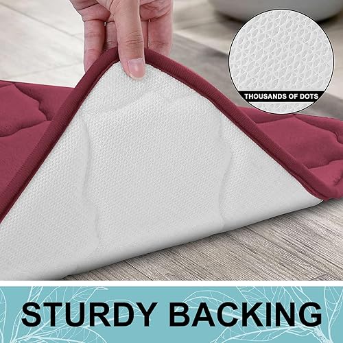 Miniatura 5 de Olanly - Alfombra de baño de espuma viscoelástica, ultra suave, antideslizante y absorbente, lavable a máquina, cómoda, gruesa alfombra de baño para