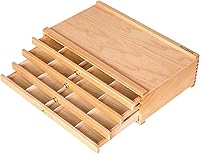 Vista 11 de MEEDEN Caja de almacenamiento de suministros de arte de 4 cajones, caja de lápices multifunción de madera de haya con cajón y compartimentos