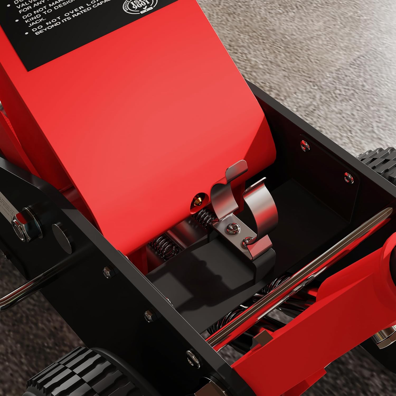 HOMCOM 3 Ton Big Wheel Off-Road Jack (6600 lbs), Hydraulic Car Jack with Extra Saddle, Heavy Duty Steel Vehicle Lift Floor Jack for Trucks, SUVs, ATVs, Red