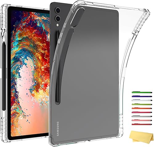 Funda transparente para Samsung Galaxy Tab S9 Ultra 2023S8 Ultra de 14.6 pulgadas modelo 2022 (SM-X910X916BX918UX900X906) con soporte para S Pen