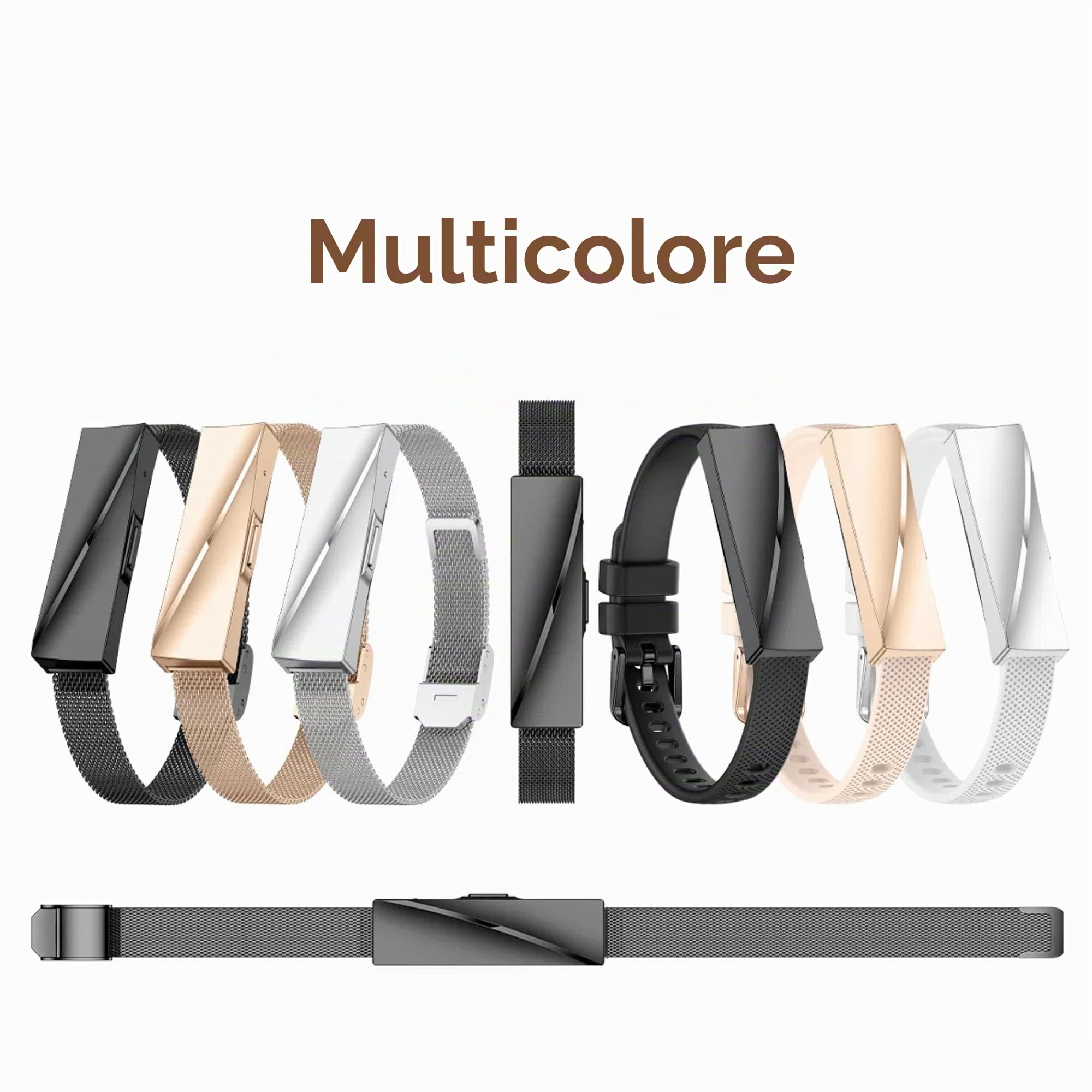 Contapassi Polso Donna, Braccialetto Sportivo 22g Ultraleggero Salute Senza Schermo, Smart Band Monitoraggio Cardiaco 24h, 170+ Modalità Sportive, 40 Giorni Batteria Smartwatch Donna Piccolo