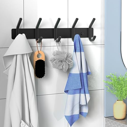 Miniatura 4 de VAEHOLD - Ganchos de pared resistentes, ganchos de aluminio para colgar abrigos, sombreros, llaves, ropa, gancho de armario para pared para cocina,
