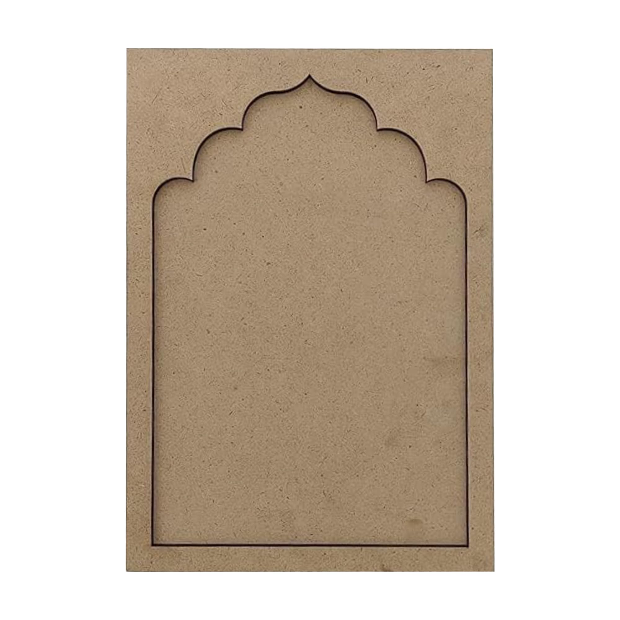 ArtSplash Jharokha Board for Art and Crafts/DIY|Jharokha Premium Wooden MDF Laser Engraved Jharokha Pattern Cutout Board,Home Decoration, DIY ArtCraft Wooden MDF Cutout Board, Brown Jharokha frame