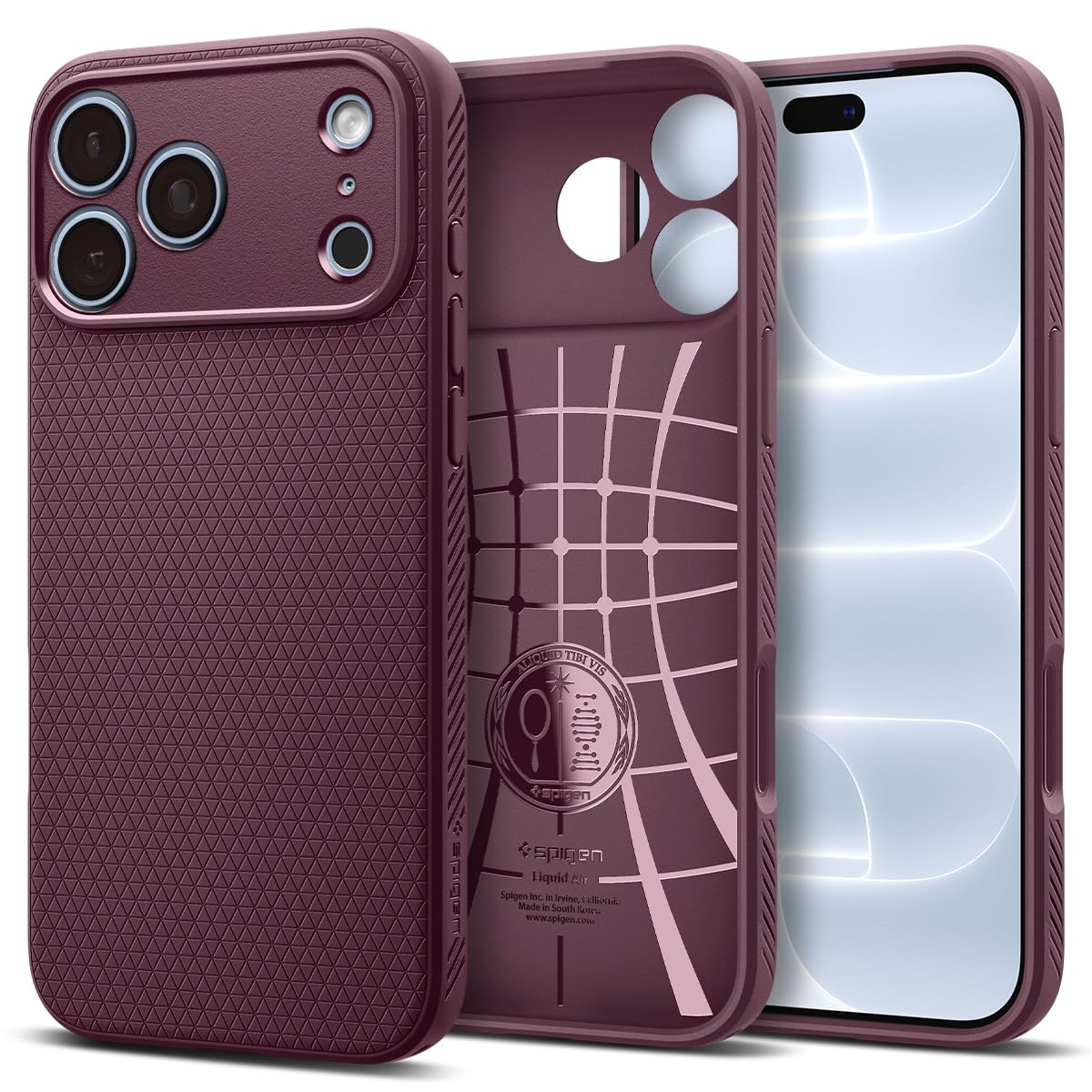 Spigen Liquid Air for iPhone 17 Pro Max / 18 Pro Max Case, Dark Cherry