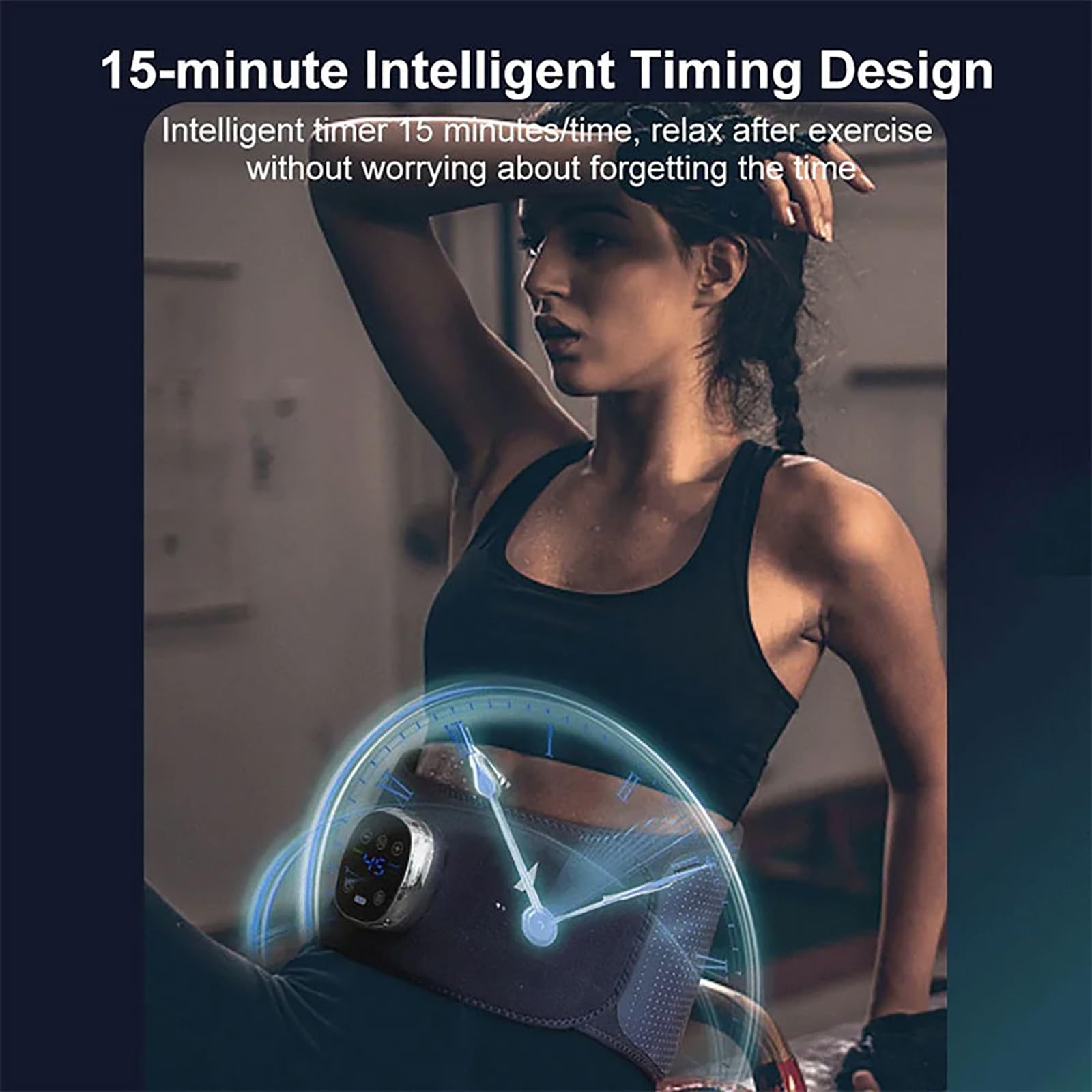 Cuscinetto Riscaldante Per La Vita - Touch Screen, 6 Livelli Di Riscaldamento + Timer Da 15 Minuti, Vibrazione A 4 Zone + Doppi Airbag, Allevia Il Dolore, Favorisce La Circolazione Sanguigna