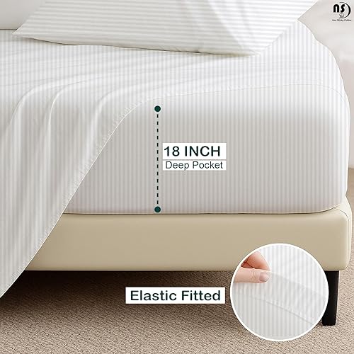 Miniatura 5 de Top Split King - Juego de sábanas para camas ajustables, sábanas para dormir con números, cama King dividida, bolsillo profundo de 32 pulgadas,