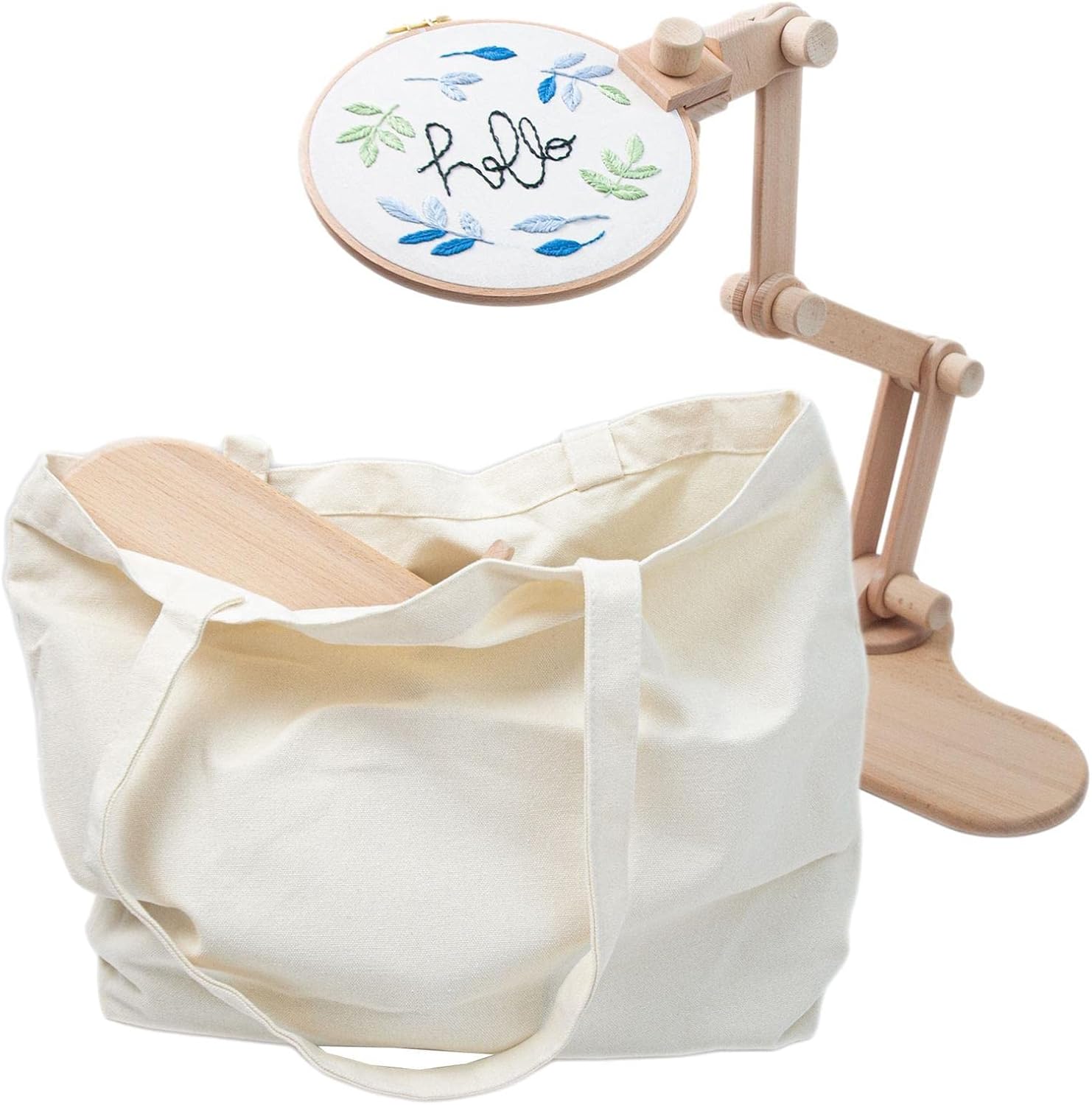 Embroidery Hoop Holder Stand, Wooden Embroidery Lap Stand, Embroidery