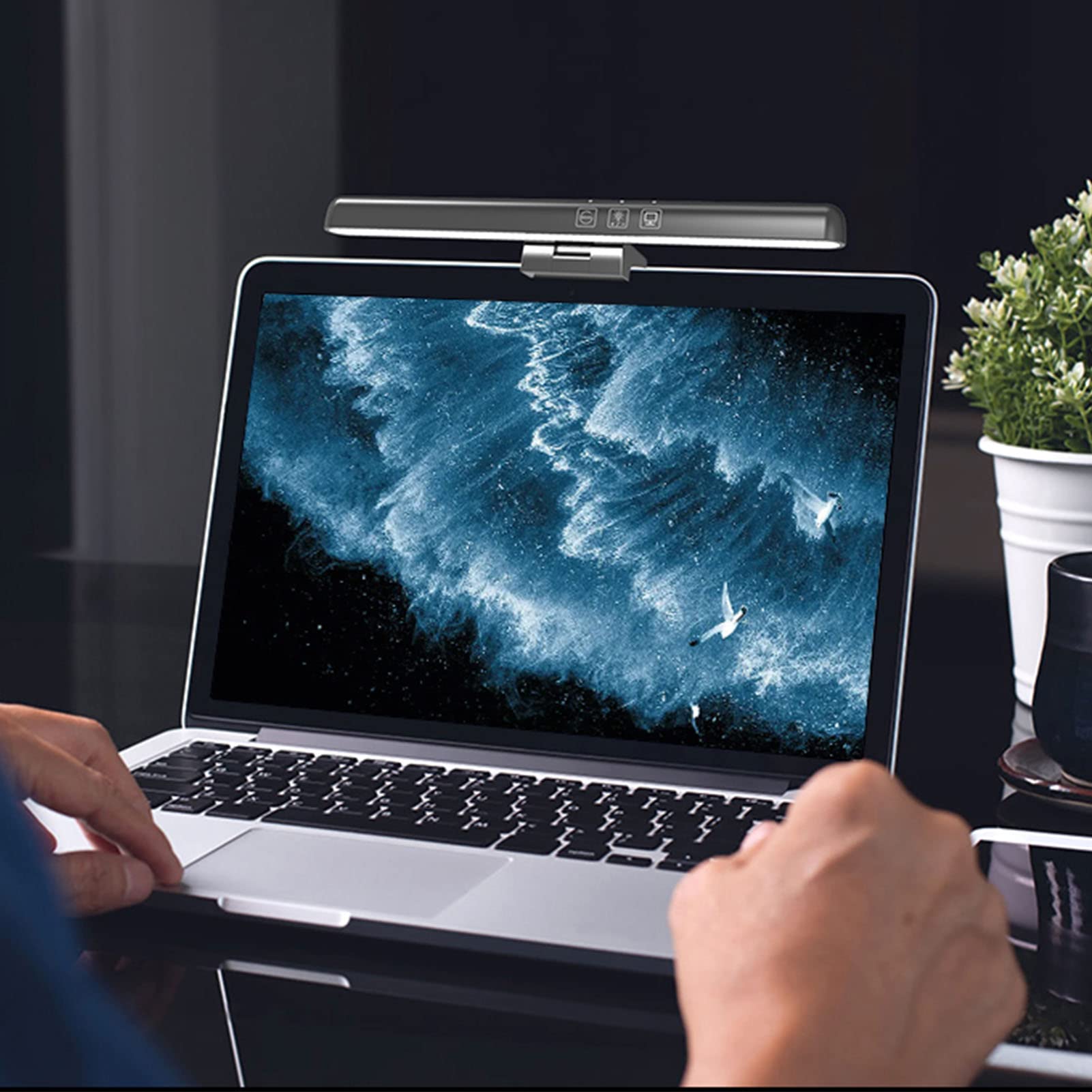 Barre Lumineuse Écran Ordinateur Sans Éblouissement – Lampe De Bureau LED Gradation Continue, 3 Températures, Idéal Étudiants & Travail De Nuit