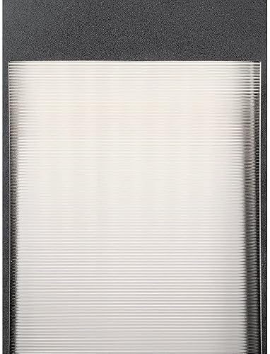 Miniatura 3 de Kichler 49362BKTLED Ryo - Aplique de pared para exteriores, 1 luz LED de 9 vatios, negro texturizado