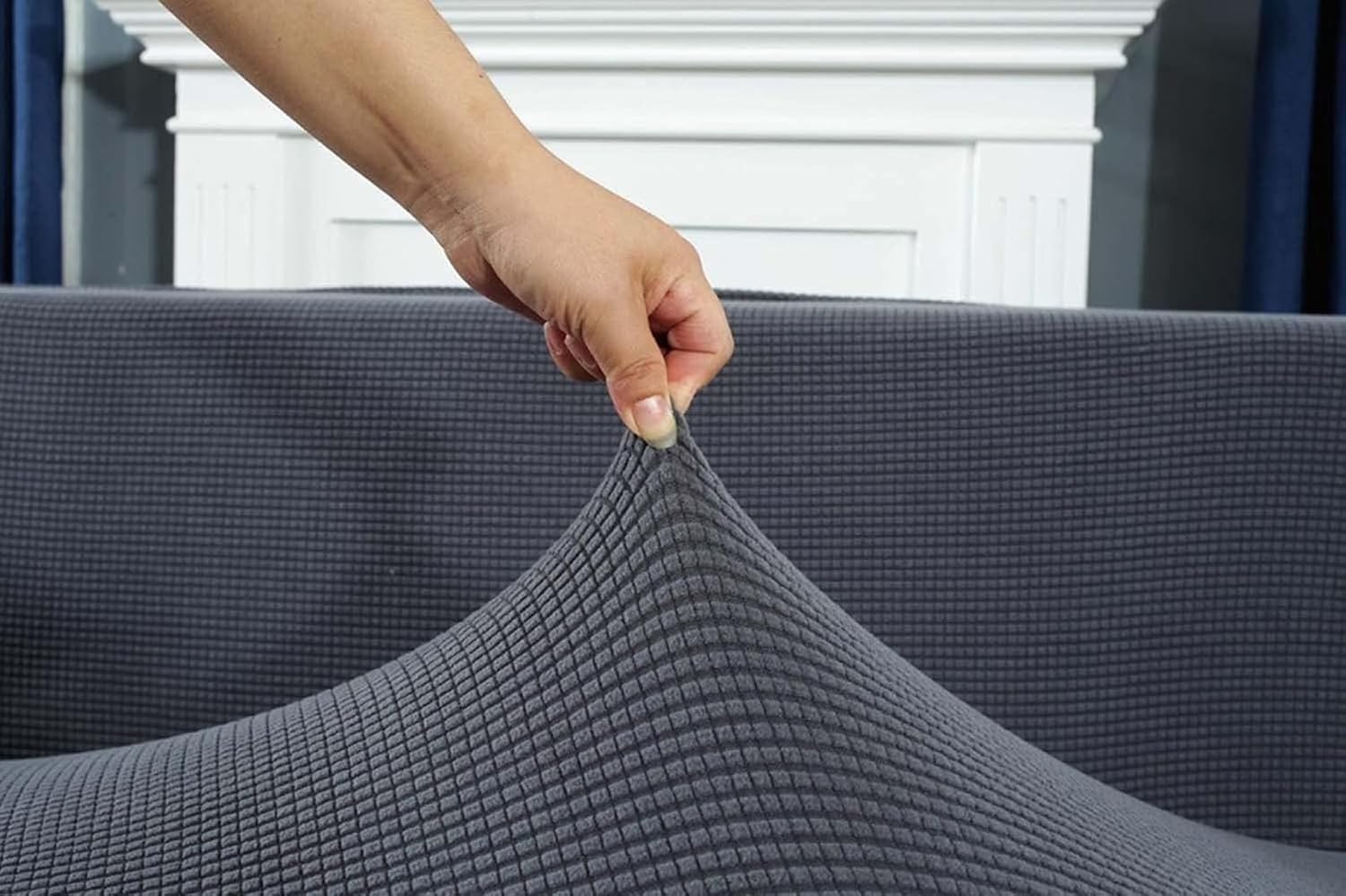 Couch Covers L Shaped Sectional,Sectional Sofa L Shape,Purefit Super Stretch Sofa Slipcover,Thick Couch Covers for 1 2 3 4 Seater, Sectional Sofa L Shape (Dark Gray, 3 Seater)