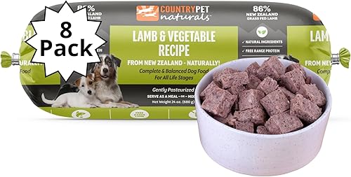 Miniatura 10 de Rollos congelados para perros de Nueva Zelanda, criados en pastos y en libertad, alimento crudo para perros pasteurizado suavemente, rico