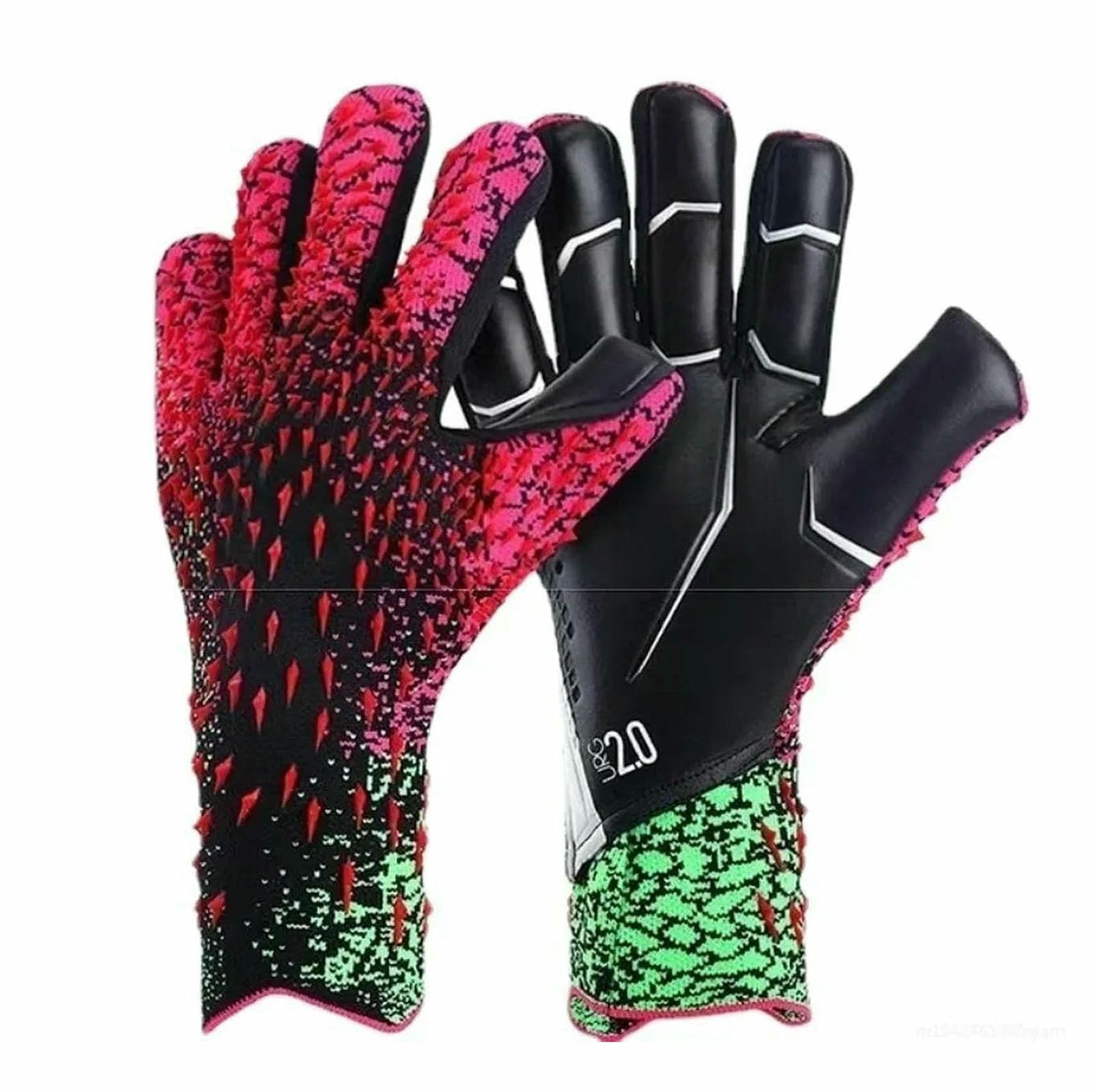Goalkeeper Gloves, Strong Grip for Soccer Goalie Goalkeeper Glove with Size 6/7/8/9/10 Football Gloves for Kids Youth and Adult