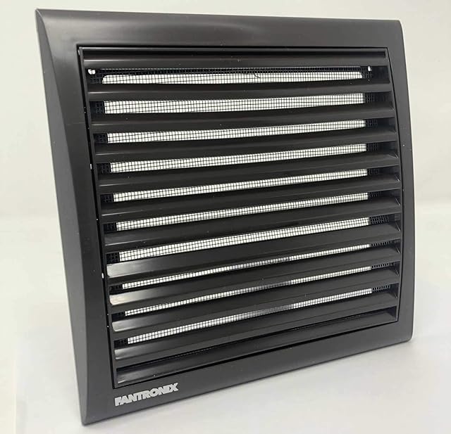 Brown Air Vent Cover Large Vent Cover Slim line Large 193x188mm External Size Ideal for Covering 150mm Hole from Extractor Fan Tumble Dryer 18mm Thick