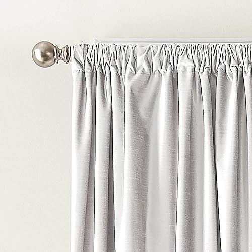 Miniatura 6 de DKNY Cortinas modernas con forro de terciopelo anudado, 96 pulgadas, blanco invierno