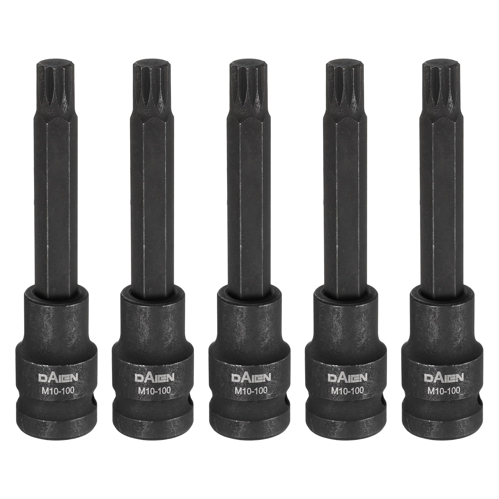 Douilles M10 triple embout carré HARFINGTON en acier S2 noir pour écrous de 55 mm
