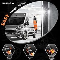 Vista 12 de SUZUME 3PCS Torque Wrench Set 72 Teeth Dual-Direction Adjustable Torque Wrench Dual-Scales 1/4 & 3/8 & 1/2-Inch ±3% Accuracy Click Torque Wrenches