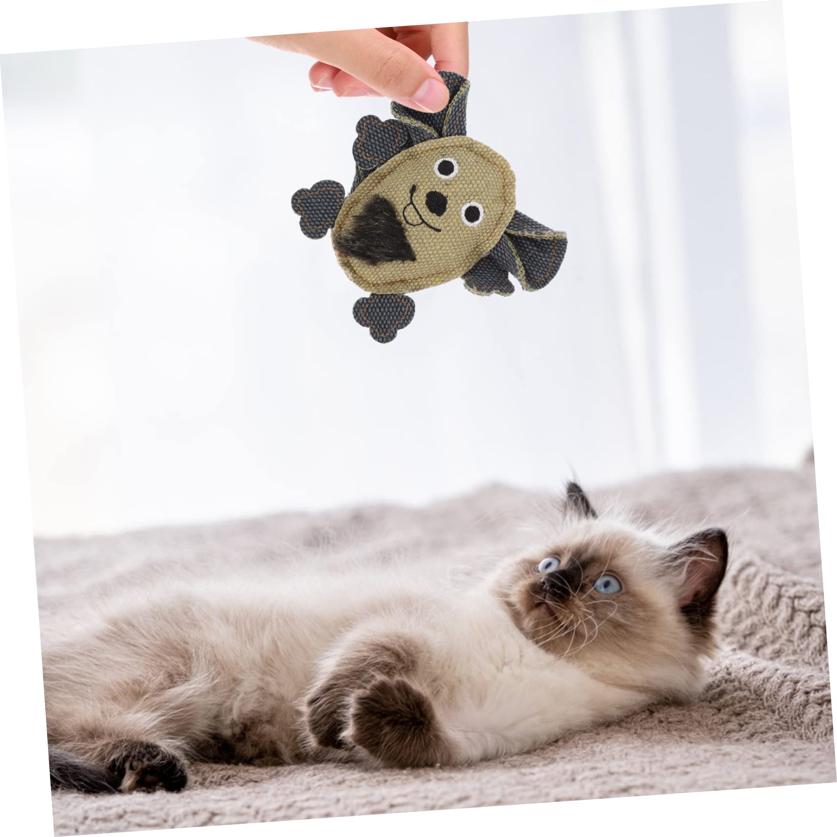 FRCOLOR 9piezas Juguetes Interactivos para Gatos De Ratones De Lona Larga Juguetes para Mordisquear Diversión y Ejercicio para Gatitos Estimulación y Alivio del Estrés