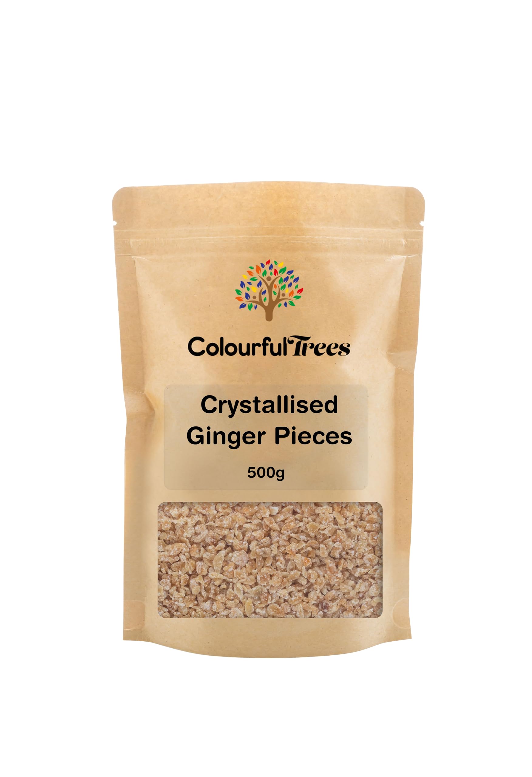 Crystallised Ginger Pieces 500g by Colourful Trees