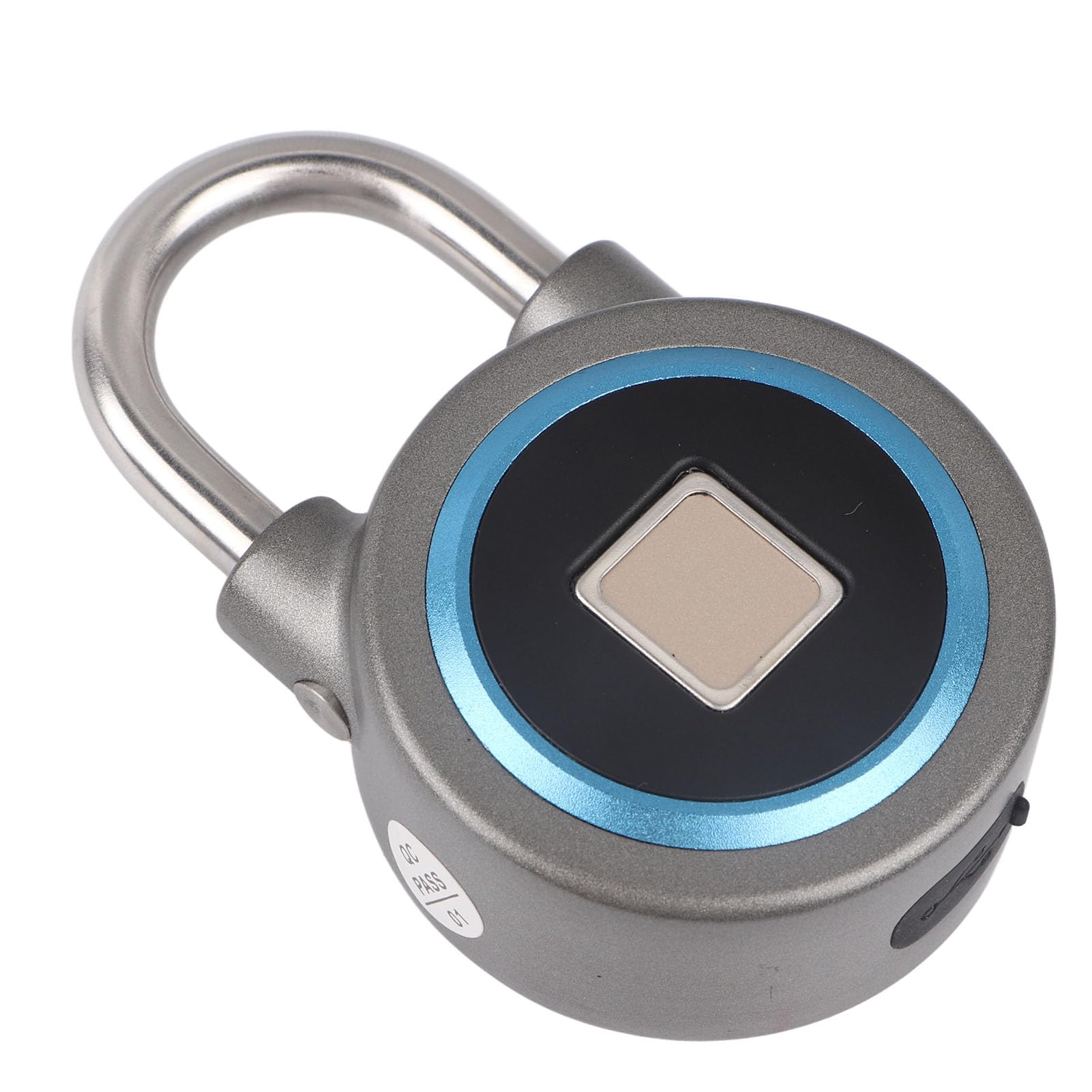 Candado con y Huella Dactilar, Desbloqueo Seguro para Taquilla, Oficina, Gimnasio, Resistente Al Agua IP65 para Control por Aplicación OKLOCK+ (BLUE)
