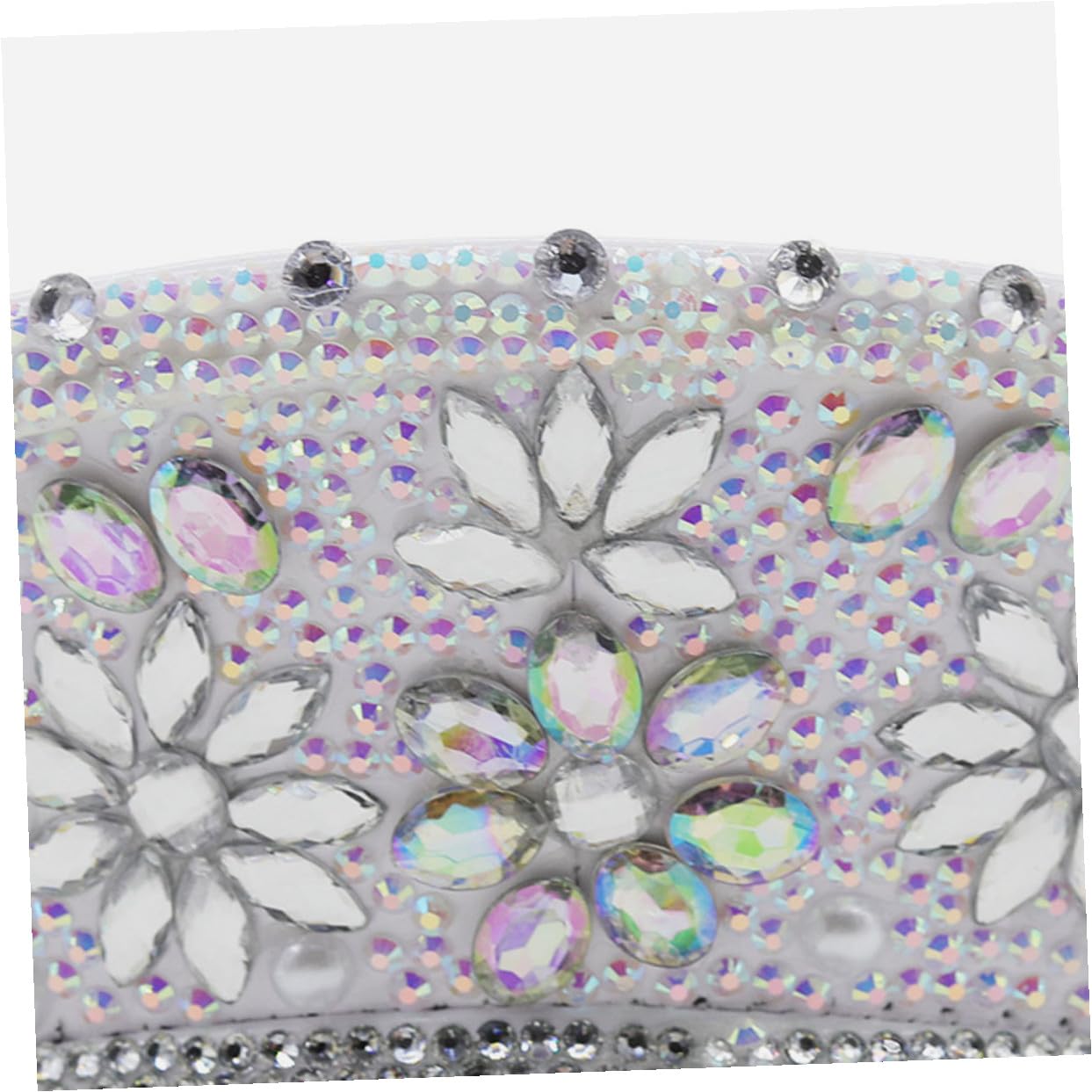 FOMIYES Sombrero de Capitán con Gemas de Imitación para Novia y Despedida de Soltera, Talla Única Ajustable, Accesorio para Bodas y Fiestas, Elegante Sombrero Plano para Fotografía