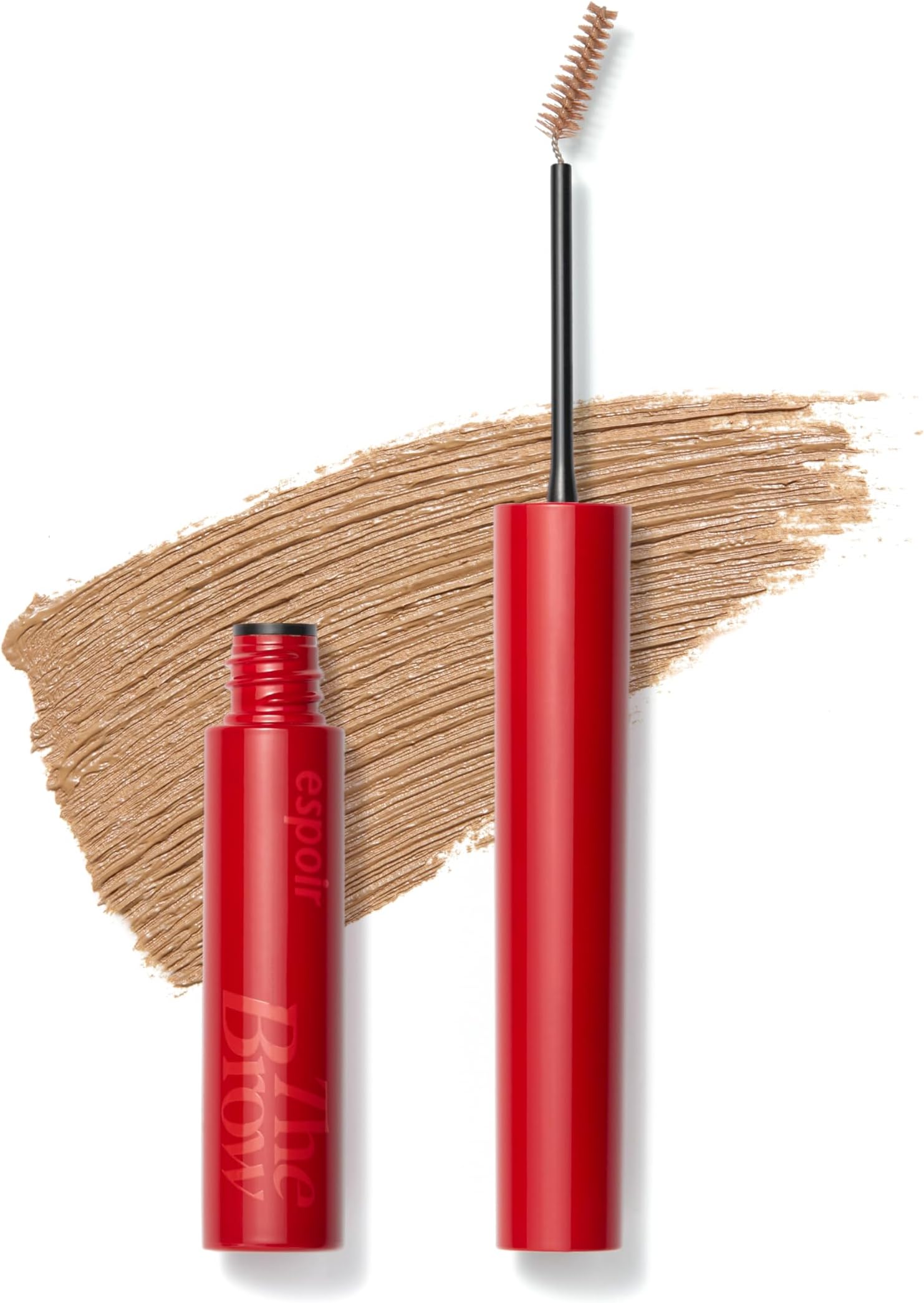 Espoir The Brow Color Fixing Cara #1 Beige 0.1 fl oz | Easy Fixing without Clumping with Skinny Brush | Long Lasting Smudgeproof Eyebrow Mascara | Soft Mood Coloring Tinted Gel | Korean Eye Makeup