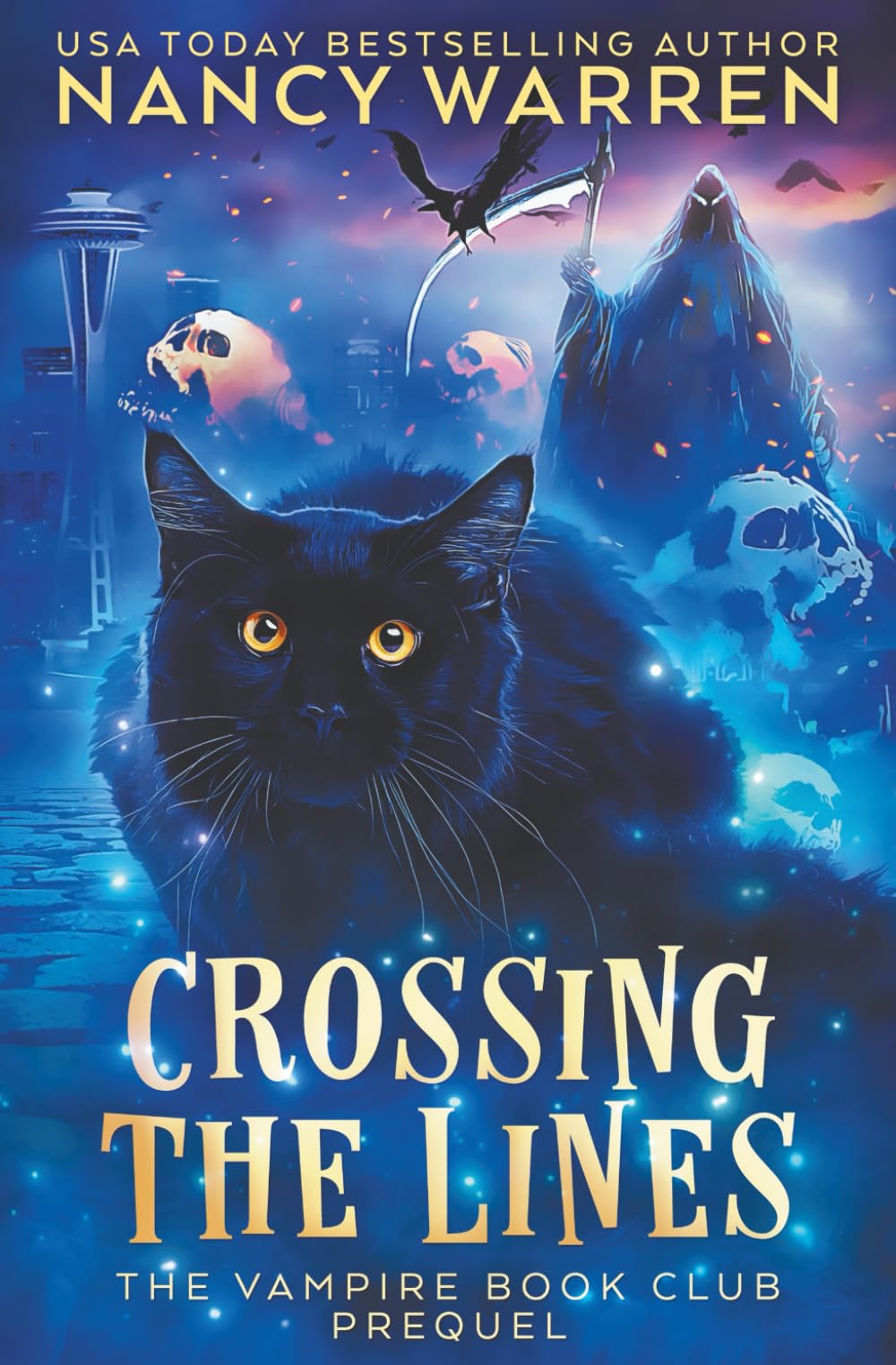 Crossing the Lines: A Paranormal Women's Fiction Cozy Mystery (Vampire Book Club)
