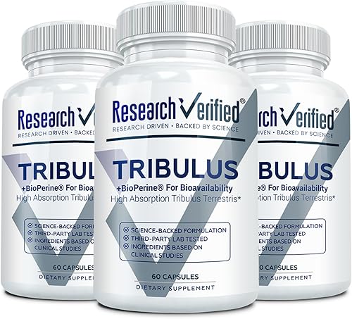 Miniatura 9 de Research Verified® Tribulus Terrestris - 1500mg- 95% Furostanol Saponinas, 5% Bioperine® - 60 Cápsulas - 1 Botella