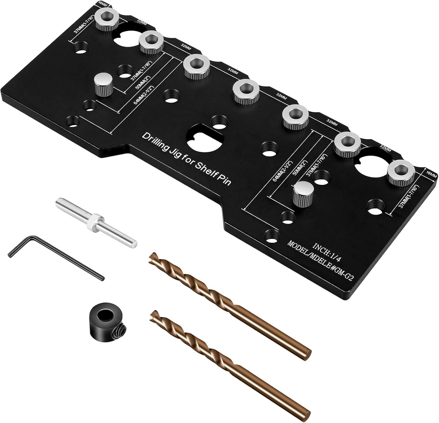 Staremove Shelf Pin Jig 1/4 Inch Aluminum Alloy Shelf Pin