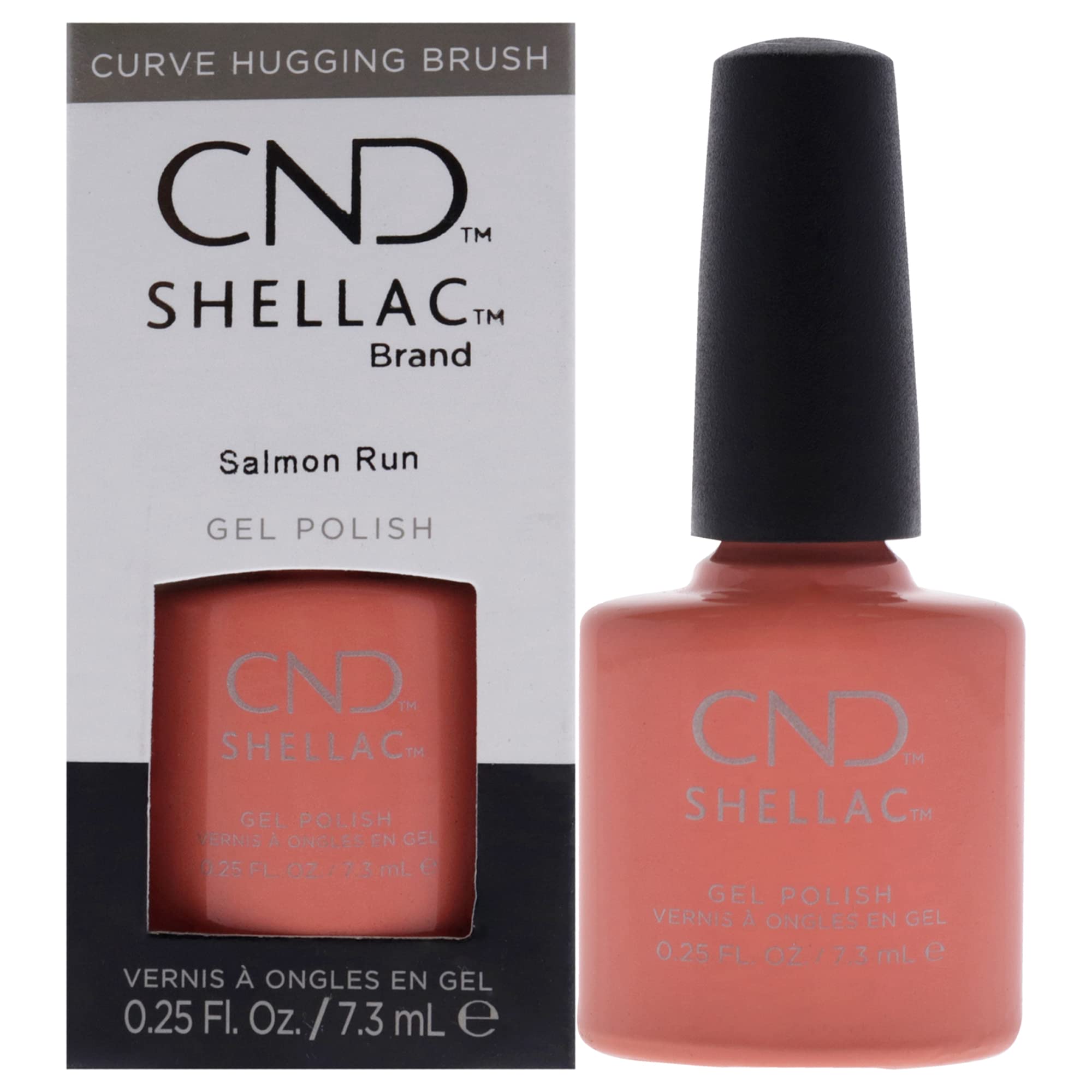 CND Shellac Gel Nail Polish, Long-lasting NailPaint Color with Curve-hugging Brush, Coral/Orange/Peach Polish, 0.25 fl oz
