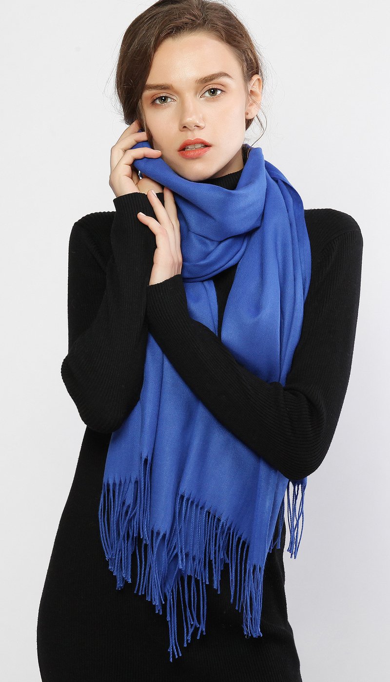 RIIQIICHY Sciarpa Scialle Donna Stola Invernale Pashmina Elegante Cerimonia Con Frange