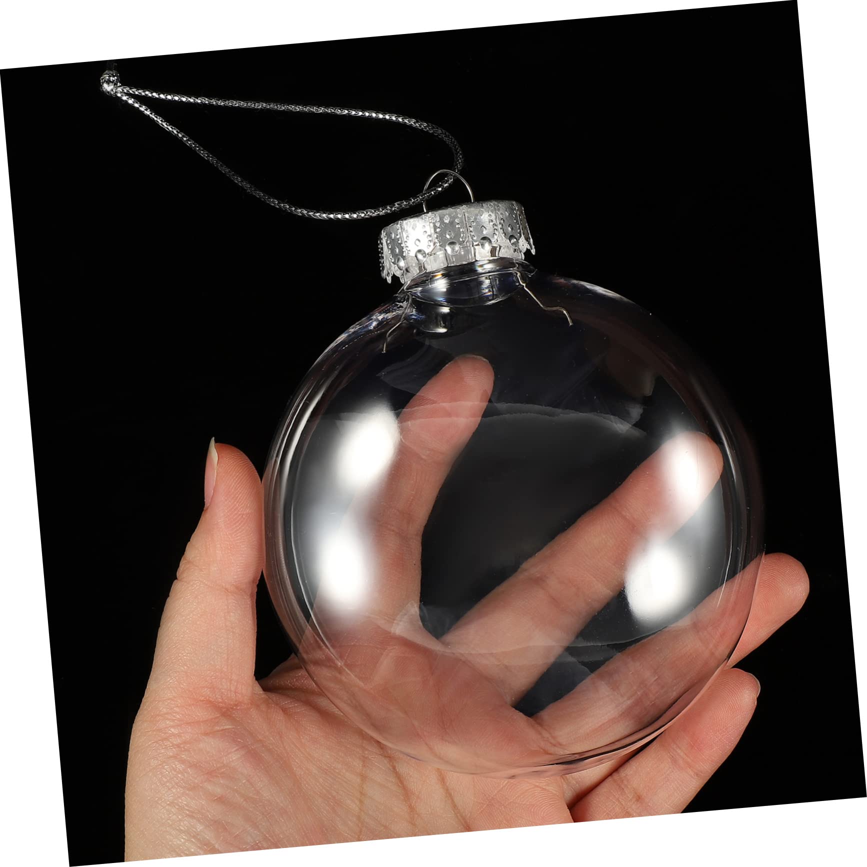 TOPBATHY 18 Piezas Bolas Planas navideñas Bolas navideñas rellenables Adornos navideños de Burbujas Transparentes Navidad Bolas navideñas Personalizadas Christmas Tree Adorno de Bola Pelota
