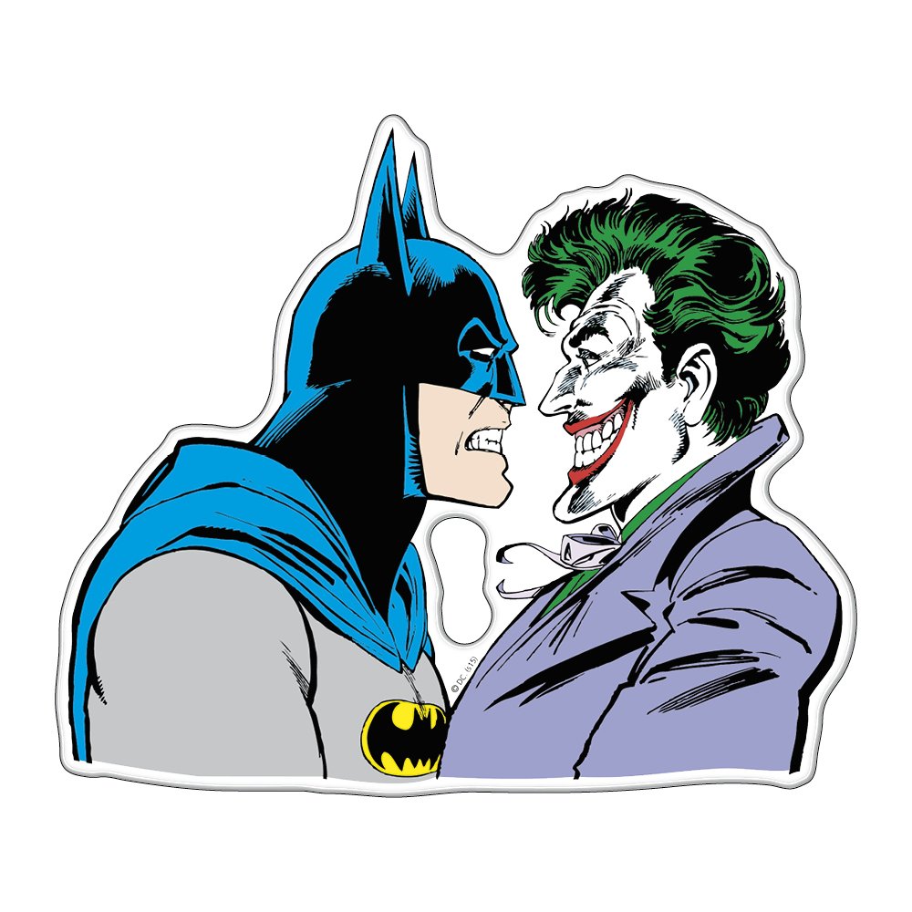 Fan Emblems Batman Vs Joker Character Car Decal Domed/Multicolor/Clear, DC Comics Automotive Emblem Sticker Applies Easily to Cars, Trucks, Motorcycles, Laptops, Windows, Almost Anything