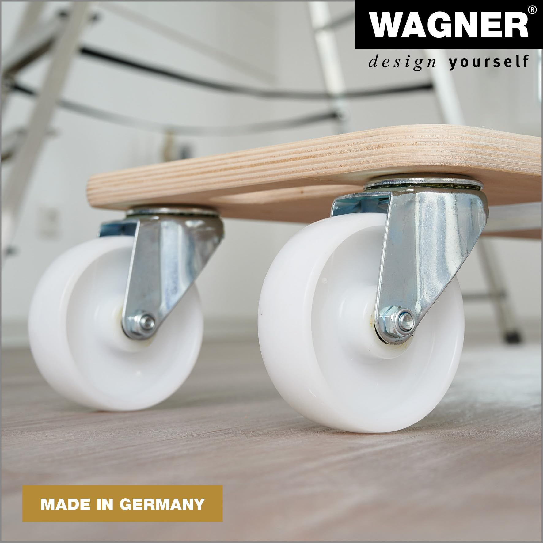 WAGNER Design Yourself, Chariot de Transport MM 1326 I 59 x 29 x 13,5 cm - Charge 400 kg - pour Objets encombrants, matériel et Meubles I 3 poignées encastrées I certifié FSC 20132601
