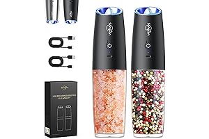 Sangcon Electric Salt and Pepper Grinder Set Rechargeable