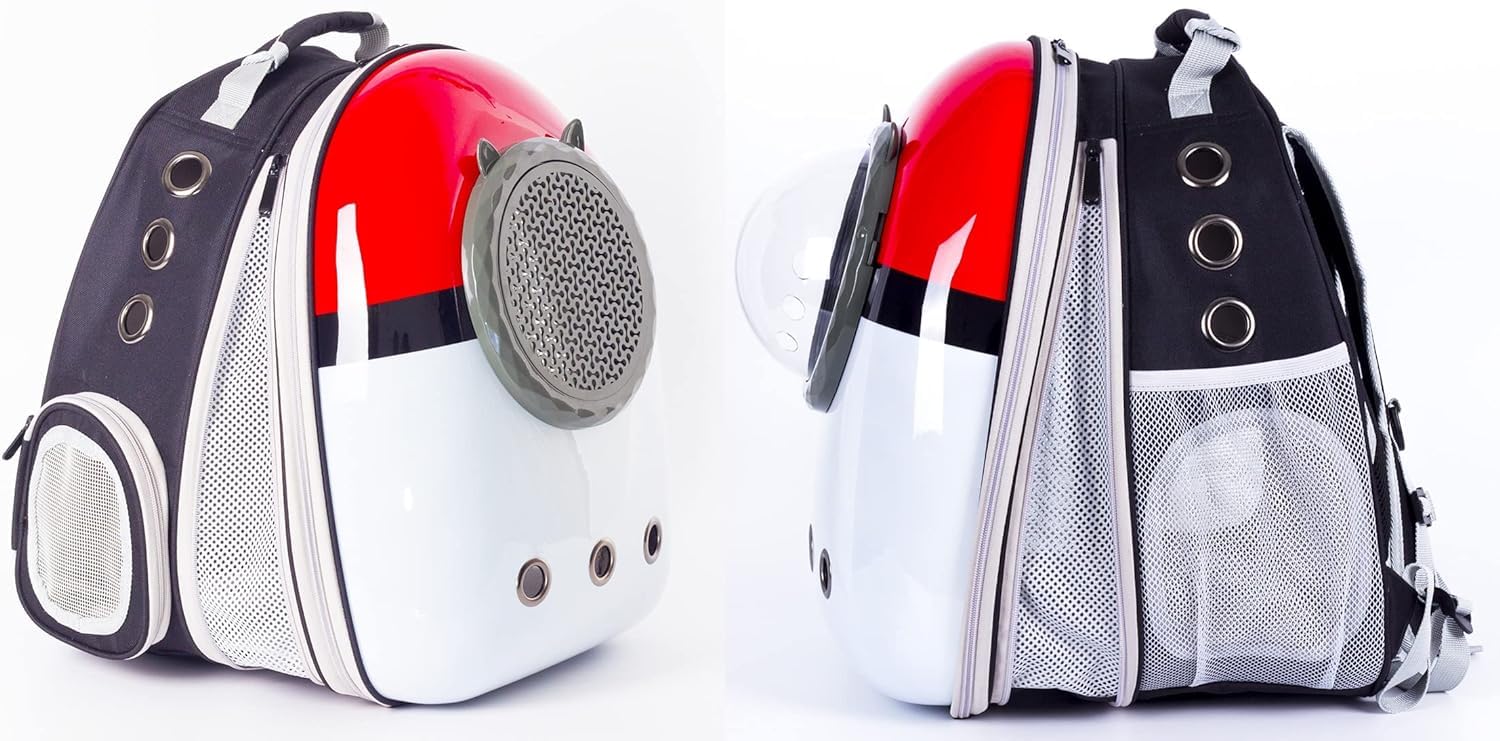 Erweiterbarer Katzentragerrucksack, Rucksack für Katzen, Kätzchen, kleine Welpen, von Fluggesellschaften zugelassener Katzenblasen-Rucksack, Weltraumkapsel, Astronauten-Tragetasche, schwarz,