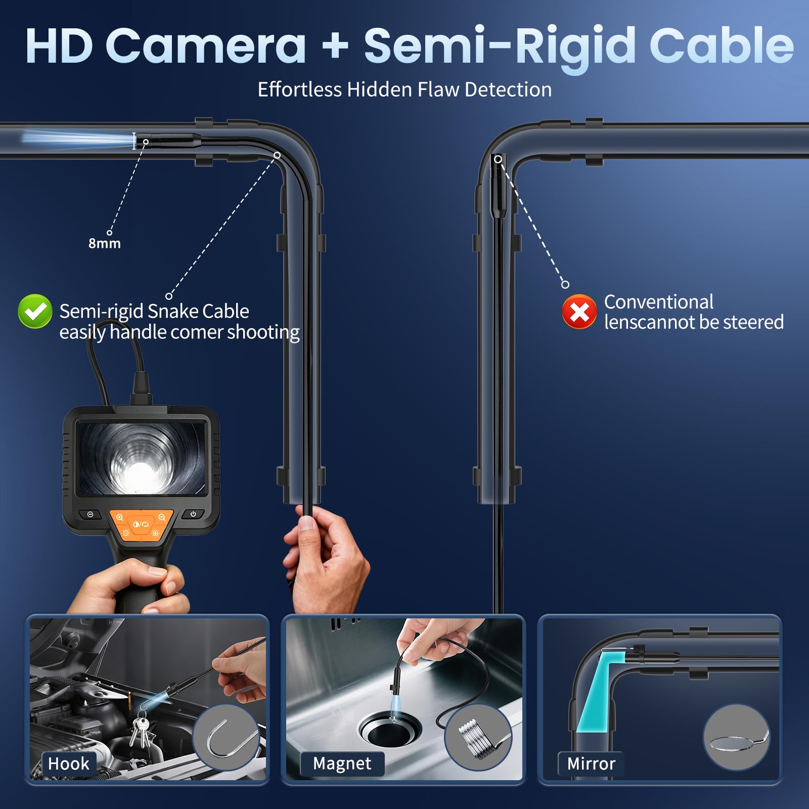 50FT Endoscope Camera with Light-1080P HD Borescope Inspection Camera — Amazon image 5