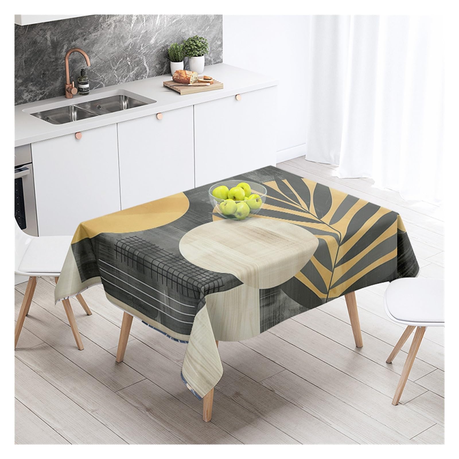 BDFJEDS Waterproof Tablecloth Abstract Geometric Tablecloth Party Decoration Restaurant Cafe Dining Table Tablecloths(Color6,120x140)