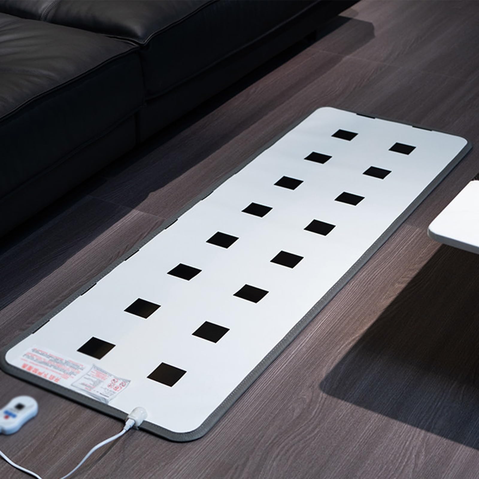 Tappetino riscaldante elettrico, scaldapiedi da posizionare sotto la scrivania, superficie in PVC impermeabile e facile da pulire, temperatura regolabile per l'inverno