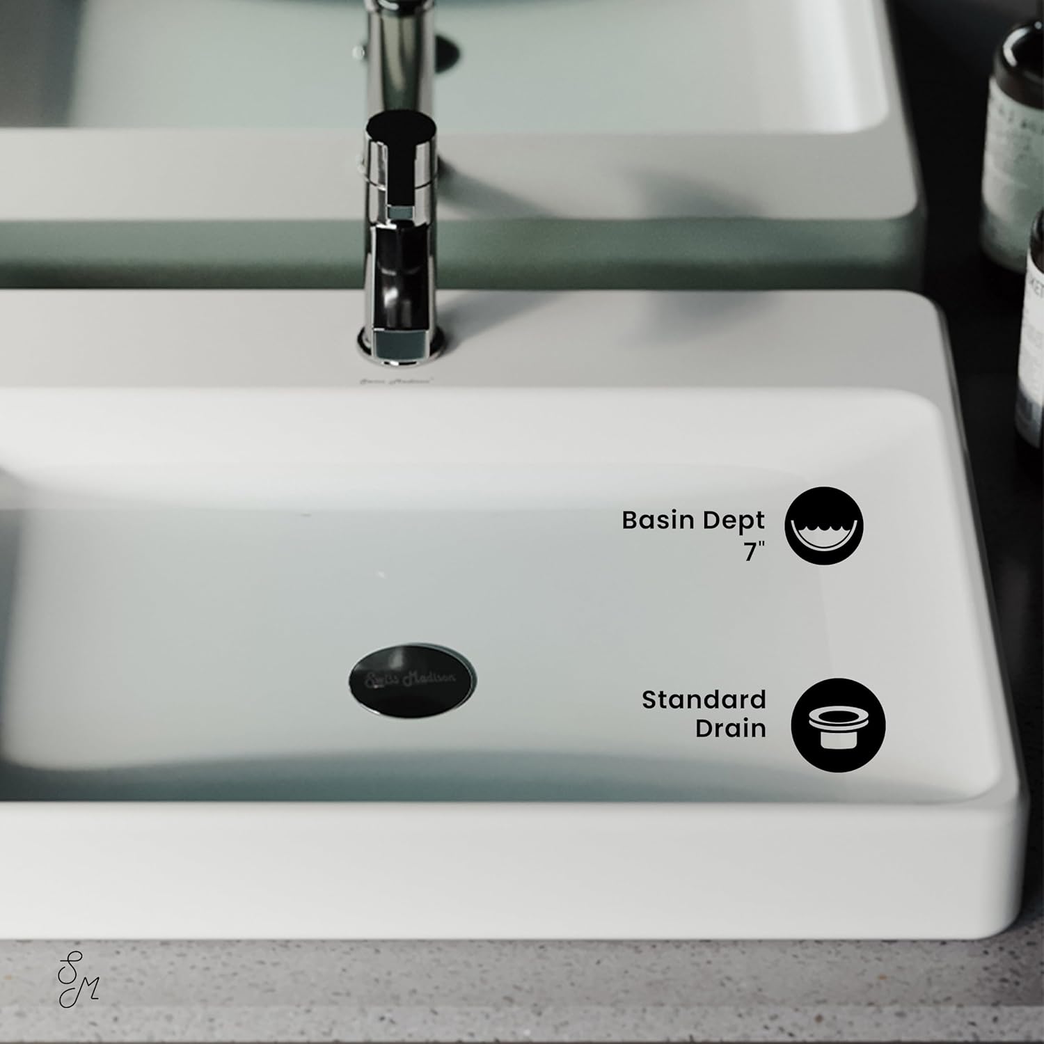 Swiss Madison Carré Large Rectangle Vessel Sink