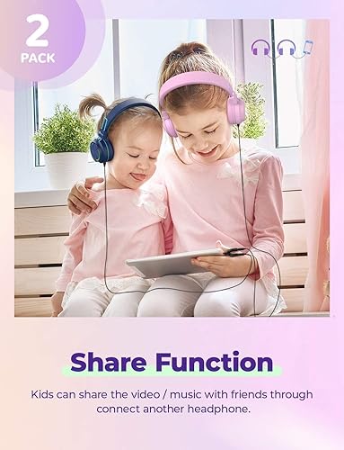 Miniatura 10 de iClever BTH03 - Auriculares Bluetooth para niños, volumen seguro, luces LED coloridas, tiempo de reproducción de 25 horas, micrófono de sonido