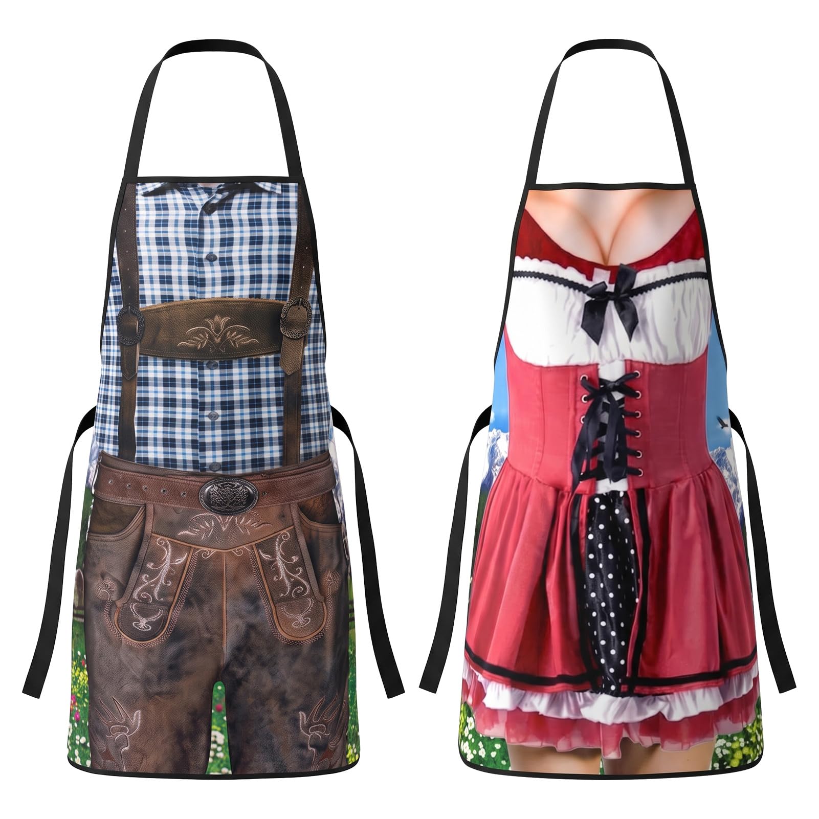 Harsever Oktoberfest Apron,Sexy Funny Aprons for Women Men Oktoberfest Aprons Novelty Beer Festival Apron,Oktoberfest Bavarian Kitchen for Party Apron Gift (Style B, One Size)