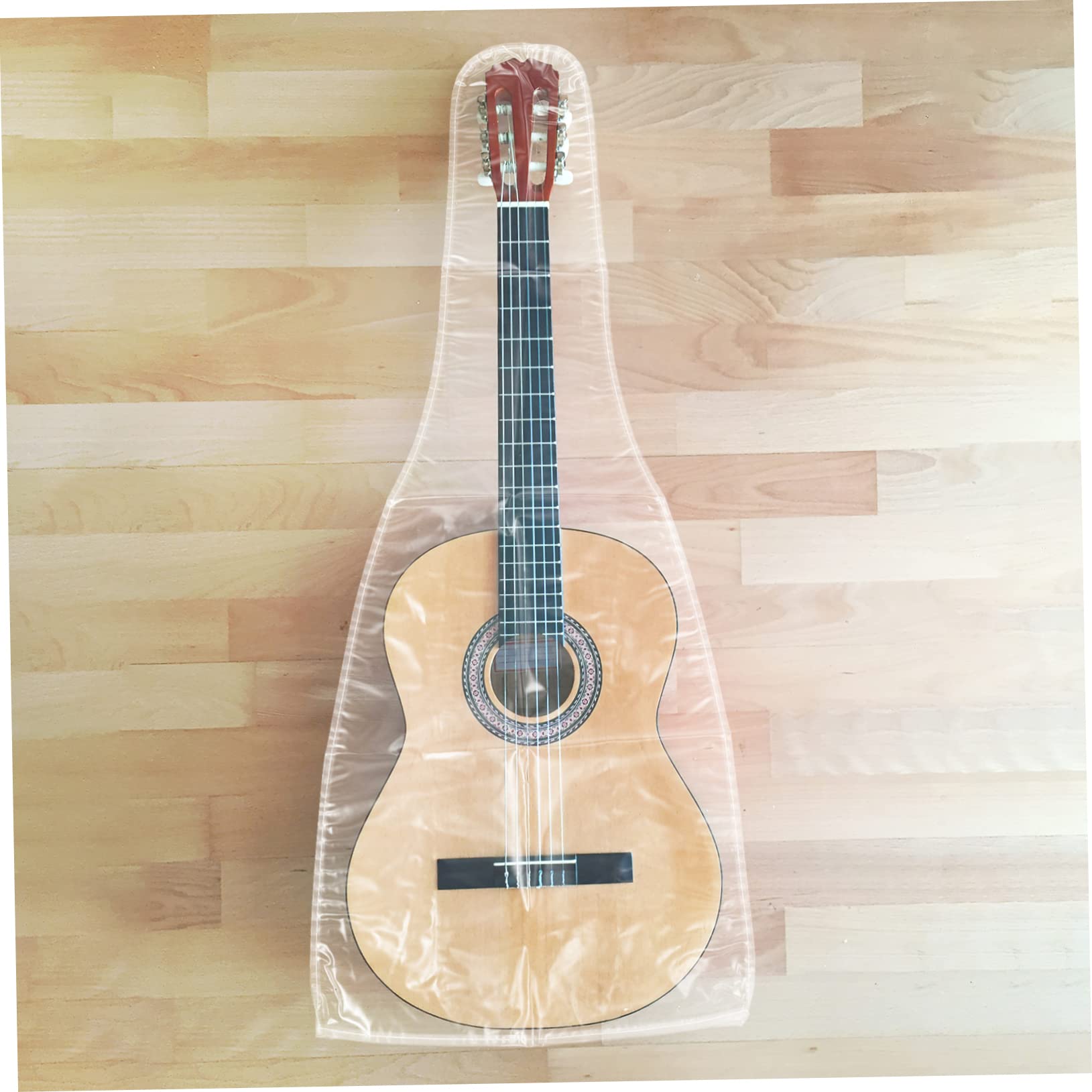 CLISPEED Housse Guitare Étanche PVC Protection Pluie et Poussière Transparente Mate Adaptée Guitare Folk Basse et Électrique
